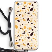 CaseCompany Terrazzo N°13: iPhone 5 / 5S / SE Transparant Hoesje met koord