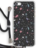 CaseCompany Terrazzo N°16: iPhone 5 / 5S / SE Transparant Hoesje met koord