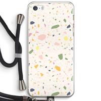 CaseCompany Terrazzo N°21: iPhone 5 / 5S / SE Transparant Hoesje met koord