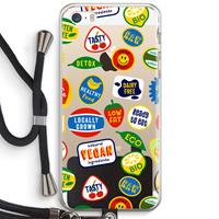 CaseCompany Fruitsticker: iPhone 5 / 5S / SE Transparant Hoesje met koord