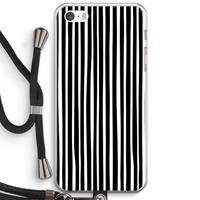 CaseCompany Stripes: iPhone 5 / 5S / SE Transparant Hoesje met koord