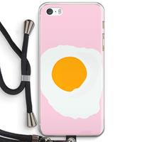 CaseCompany Sunny side up: iPhone 5 / 5S / SE Transparant Hoesje met koord