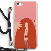 CaseCompany Woke up like this: iPhone 5 / 5S / SE Transparant Hoesje met koord