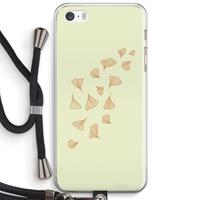 CaseCompany Falling Leaves: iPhone 5 / 5S / SE Transparant Hoesje met koord