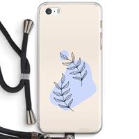 CaseCompany Leaf me if you can: iPhone 5 / 5S / SE Transparant Hoesje met koord