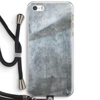 CaseCompany Grey Stone: iPhone 5 / 5S / SE Transparant Hoesje met koord