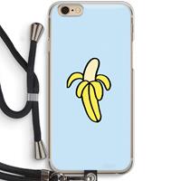 CaseCompany Banana: iPhone 6 / 6S Transparant Hoesje met koord