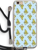 CaseCompany Bananas: iPhone 6 / 6S Transparant Hoesje met koord