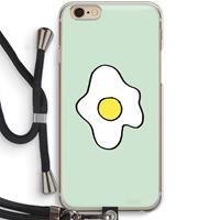 CaseCompany Spiegelei: iPhone 6 / 6S Transparant Hoesje met koord