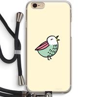 CaseCompany Birdy: iPhone 6 / 6S Transparant Hoesje met koord