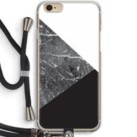 CaseCompany Combinatie marmer: iPhone 6 / 6S Transparant Hoesje met koord