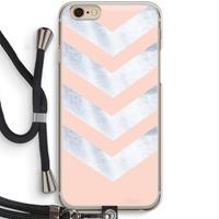 CaseCompany Marmeren pijlen: iPhone 6 / 6S Transparant Hoesje met koord