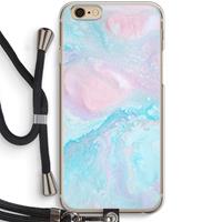 CaseCompany Fantasie pastel: iPhone 6 / 6S Transparant Hoesje met koord
