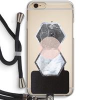 CaseCompany Creatieve toets: iPhone 6 / 6S Transparant Hoesje met koord