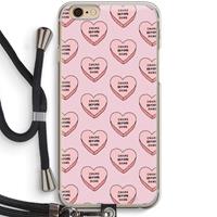 CaseCompany Chicks before dicks: iPhone 6 / 6S Transparant Hoesje met koord