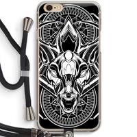 CaseCompany Oh Deer: iPhone 6 / 6S Transparant Hoesje met koord