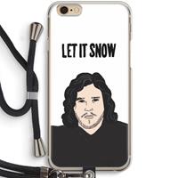 CaseCompany Let It Snow: iPhone 6 / 6S Transparant Hoesje met koord