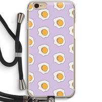 CaseCompany Bacon to my eggs #1: iPhone 6 / 6S Transparant Hoesje met koord
