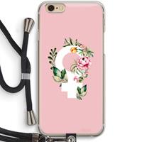 CaseCompany Venus: iPhone 6 / 6S Transparant Hoesje met koord