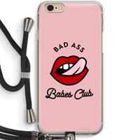 CaseCompany Badass Babes Club: iPhone 6 / 6S Transparant Hoesje met koord
