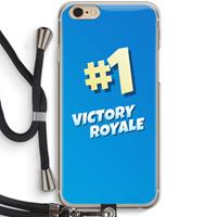 CaseCompany Victory Royale: iPhone 6 / 6S Transparant Hoesje met koord