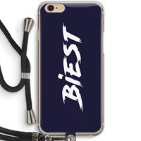 CaseCompany Biest: iPhone 6 / 6S Transparant Hoesje met koord