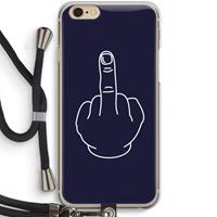 CaseCompany F**k U: iPhone 6 / 6S Transparant Hoesje met koord