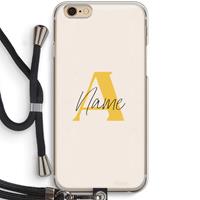 CaseCompany Amber Script: iPhone 6 / 6S Transparant Hoesje met koord