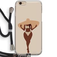 CaseCompany Let's get salty: iPhone 6 / 6S Transparant Hoesje met koord