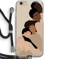 CaseCompany Sweet creatures: iPhone 6 / 6S Transparant Hoesje met koord