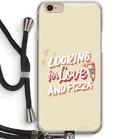 CaseCompany Pizza is the answer: iPhone 6 / 6S Transparant Hoesje met koord