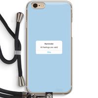 CaseCompany Reminder: iPhone 6 / 6S Transparant Hoesje met koord