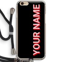 CaseCompany Namecase: iPhone 6 / 6S Transparant Hoesje met koord