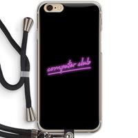 CaseCompany Vice Black: iPhone 6 / 6S Transparant Hoesje met koord