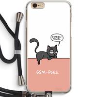CaseCompany GSM poes: iPhone 6 / 6S Transparant Hoesje met koord