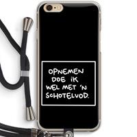 CaseCompany Schotelvod: iPhone 6 / 6S Transparant Hoesje met koord