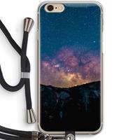 CaseCompany Travel to space: iPhone 6 / 6S Transparant Hoesje met koord