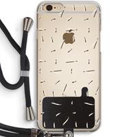CaseCompany Hipster stripes: iPhone 6 / 6S Transparant Hoesje met koord