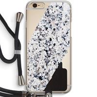 CaseCompany Gespikkelde marmer: iPhone 6 / 6S Transparant Hoesje met koord
