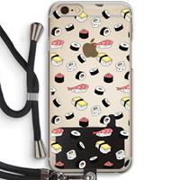 CaseCompany Sushi time: iPhone 6 / 6S Transparant Hoesje met koord