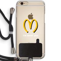 CaseCompany I'm lovin' you: iPhone 6 / 6S Transparant Hoesje met koord