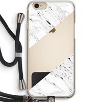 CaseCompany Biggest stripe: iPhone 6 / 6S Transparant Hoesje met koord