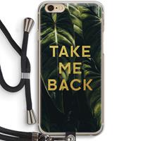 CaseCompany Take me back: iPhone 6 / 6S Transparant Hoesje met koord