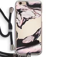 CaseCompany Roze stroom: iPhone 6 / 6S Transparant Hoesje met koord