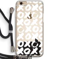 CaseCompany XOXO: iPhone 6 / 6S Transparant Hoesje met koord