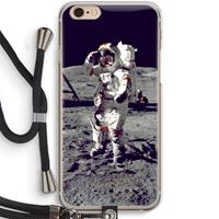 CaseCompany Spaceman: iPhone 6 / 6S Transparant Hoesje met koord