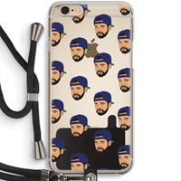 CaseCompany Drake Away: iPhone 6 / 6S Transparant Hoesje met koord