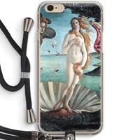 CaseCompany Birth Of Venus: iPhone 6 / 6S Transparant Hoesje met koord