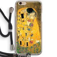 CaseCompany Der Kuss: iPhone 6 / 6S Transparant Hoesje met koord