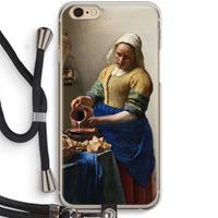 CaseCompany The Milkmaid: iPhone 6 / 6S Transparant Hoesje met koord